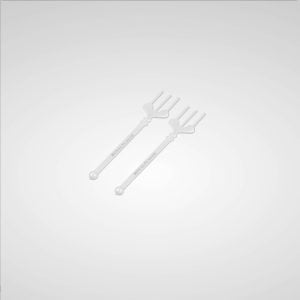 چنگال پلاستیکی شفاف سه شاخه (8100 عددی)